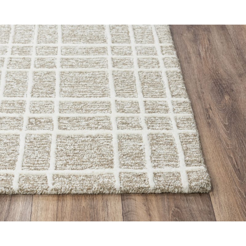 Alora Decor Lofton Plaid Hand-tufted Wool Rug