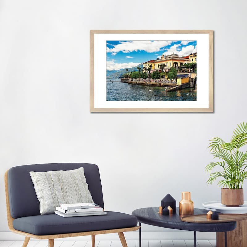 iCanvas "Lakeshore View With A Hotel, Grand Hotel Villa Serbelloni, Bellagio, Lake Como, Italy" by George Oze PFA
