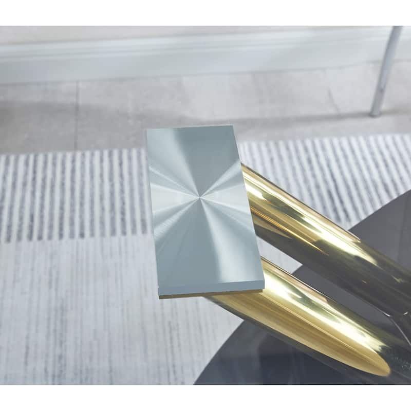 Rectangular Glass Top Dining Table