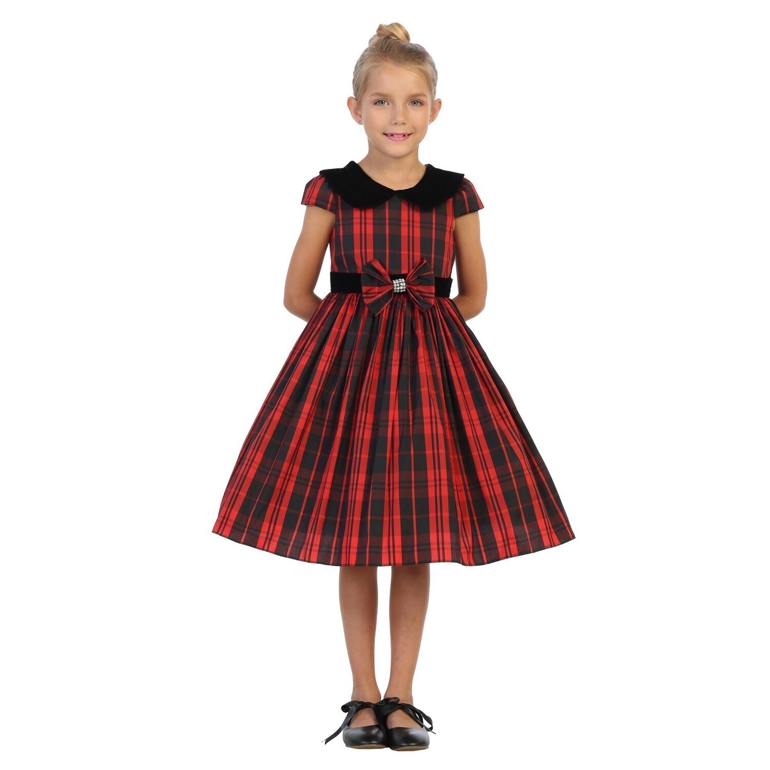 little girl plaid christmas dresses