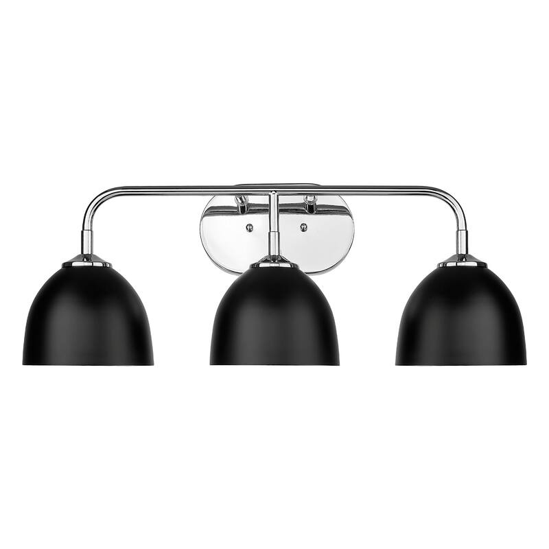 Golden Lighting Zoey 3 Light 25" Wide Bathroom Vanity Light with Black - Chrome