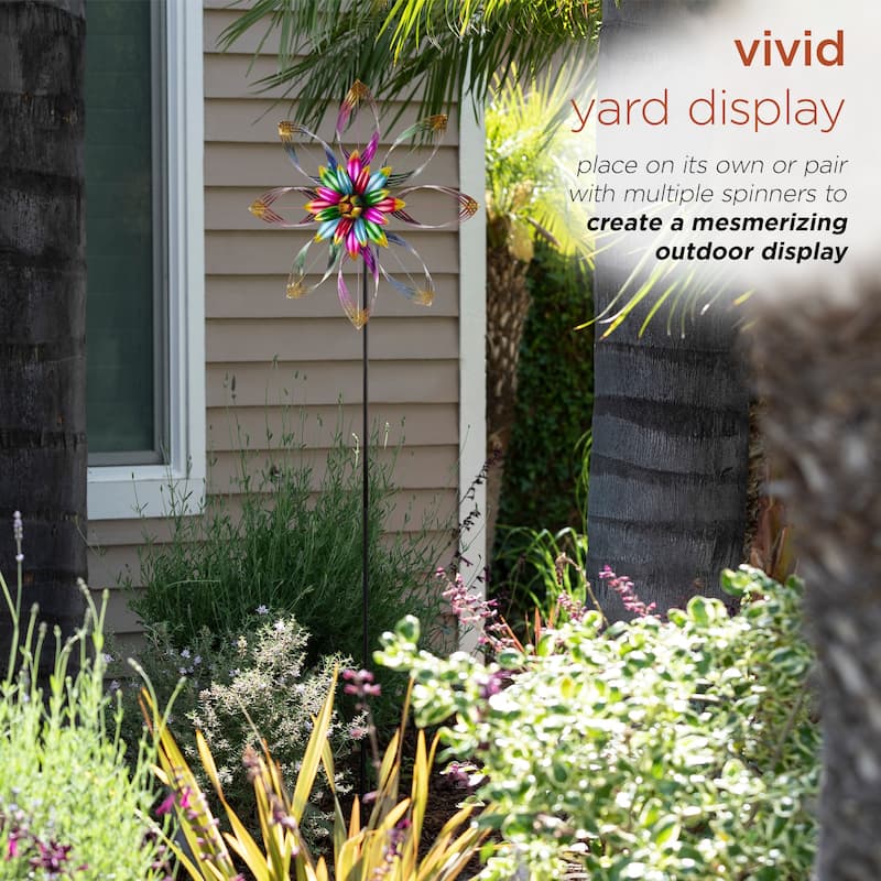 Alpine Corporation Outdoor Wind Spinner Stake Yard Decoration