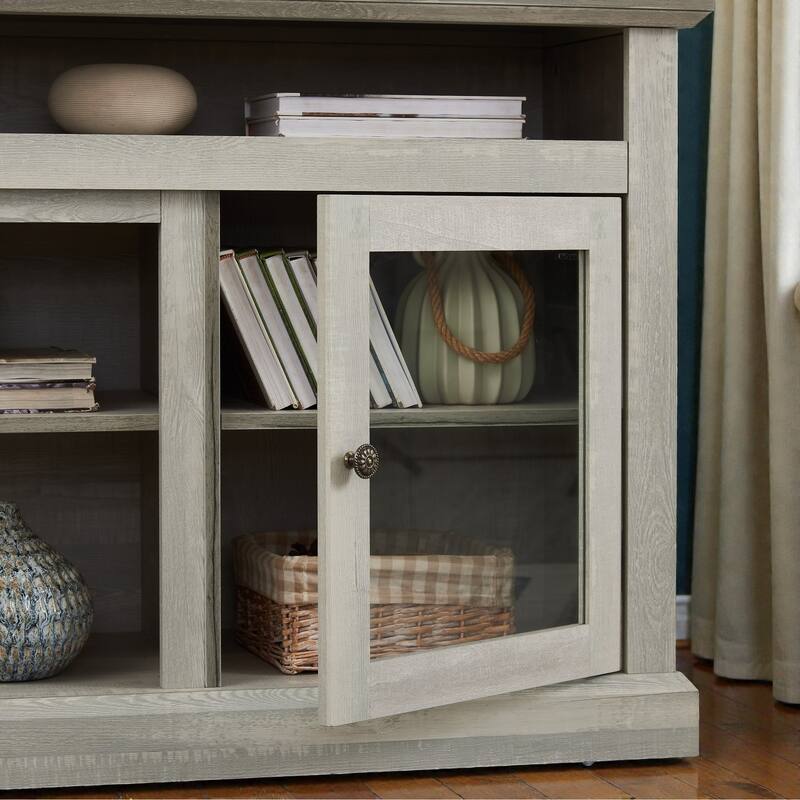 60" Contemporary TV Stand for 65" TVs, Modern Entertainment Console with Open & Closed Storage and Cable Management