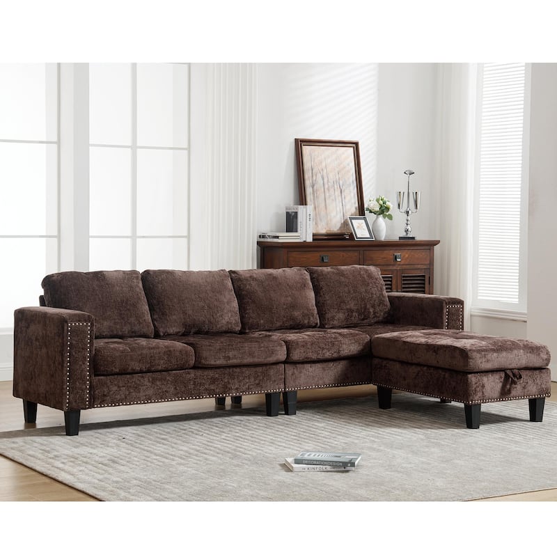 104.5" L-Shaped Modular 5-Seater Sofa