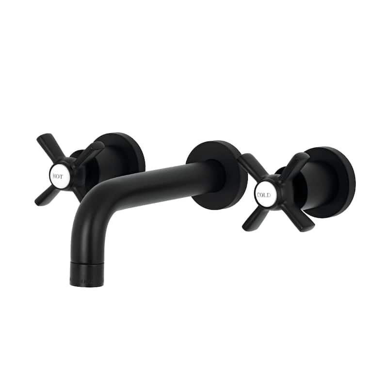 Kingston Brass Millennium Two-Handle 3-Hole Wall Mount Bathroom Faucet
