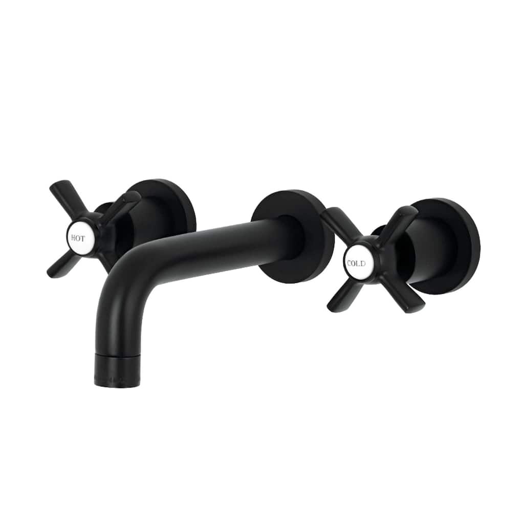Kingston Brass Millennium Two-Handle 3-Hole Wall Mount Bathroom Faucet