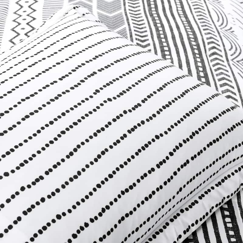 Lush Decor Hygge Geo Reversible 5 Piece Comforter Set
