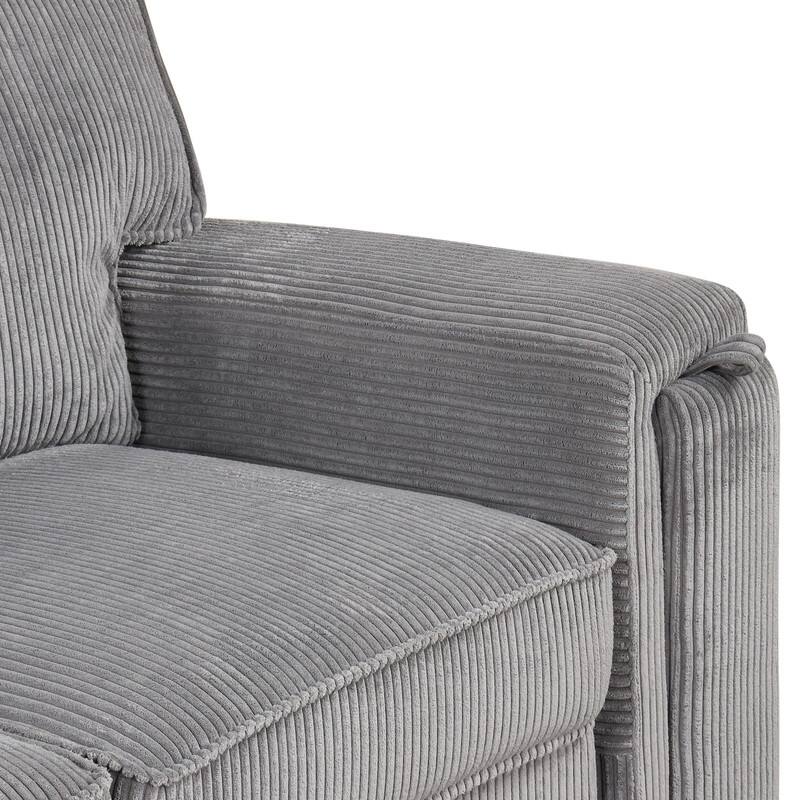Modern Sectional Sofa with Storage Chaise and 2 Cup Holders,Sleeper Sofa with Pull Out Bed