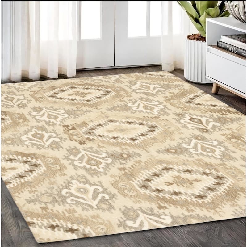 HomeRootsAbstract Scandinavian Rectangle Area Rug - 96.06' X '59.84' X '0.43