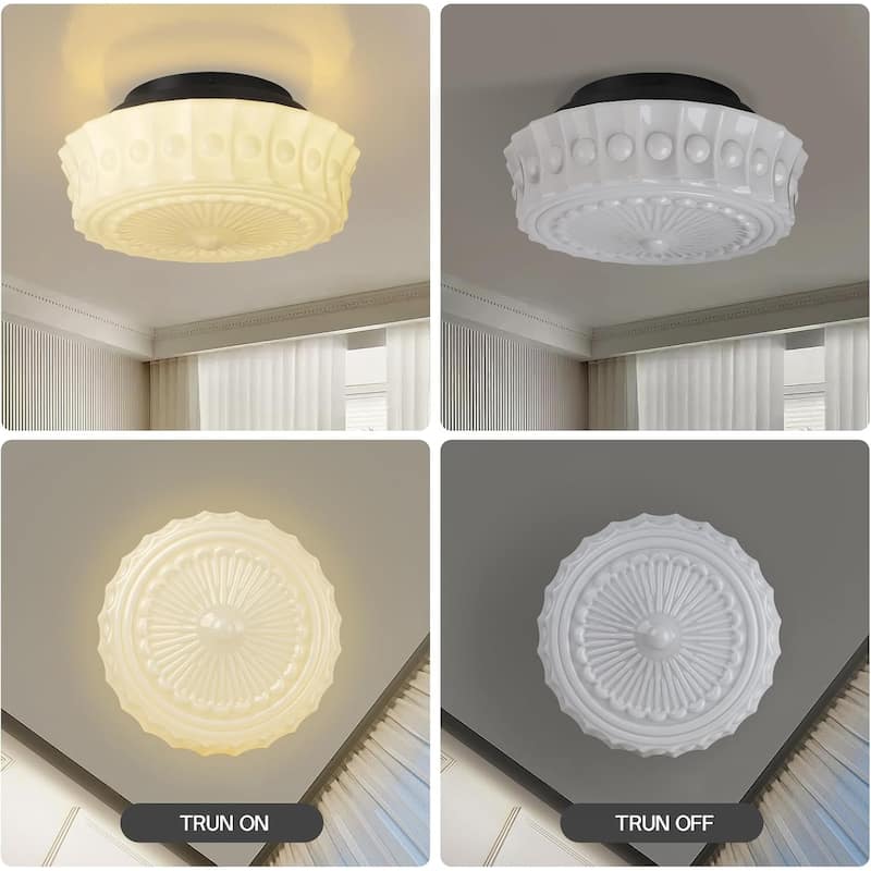 4 led bulbs ceiling light milk white hallway light glass, metal bedroom light