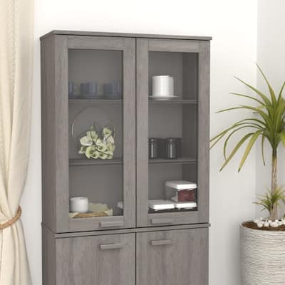 vidaXL Cabinet Top for Highboard Sideboard with Doors HAMAR Solid Wood Pine - 33.5"x13.8"x39.4"