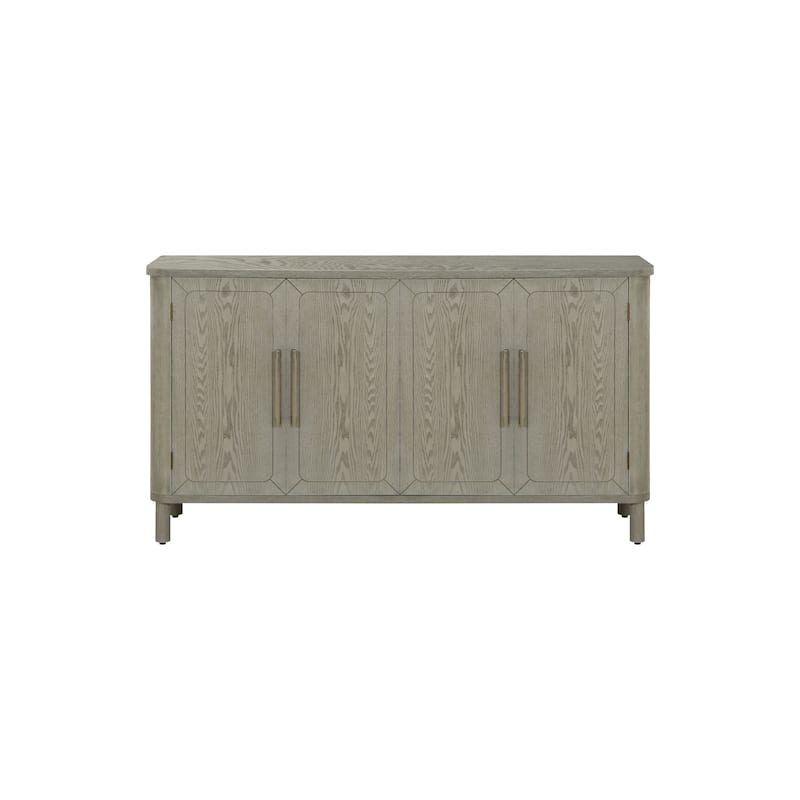 Four Door Storage Cabinet With Curved Countertop(GRAT) - Gray