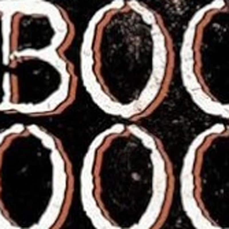 HomeRoots 42" Black Orange And White Solid Wood Boo Halloween Skeleton Garden Stake