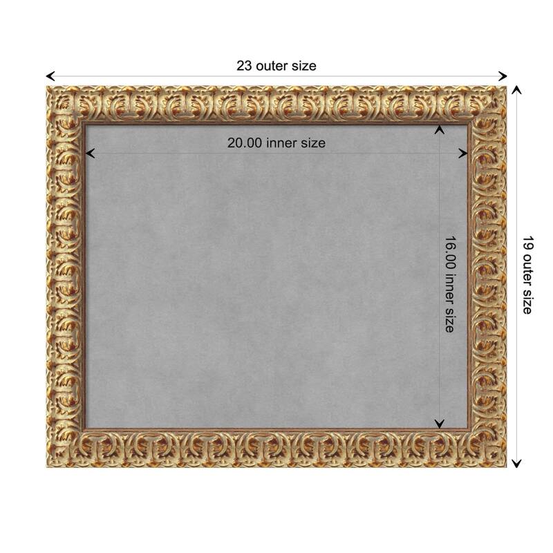 Amanti Art Florentine Gold Framed Magnetic Board - Board Size 20x16
