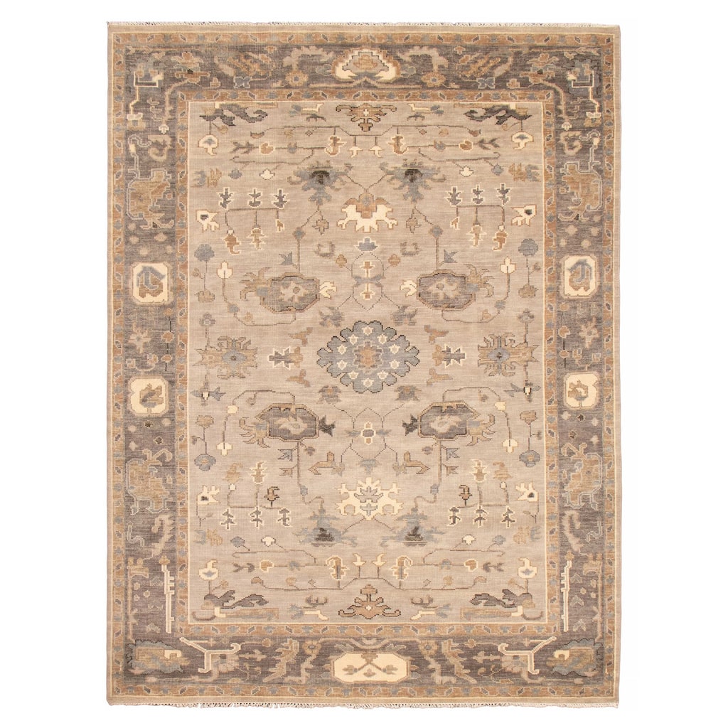 ECARPETGALLERY Hand-knotted Jules Serapi Grey Wool Rug - 9'1 x 11'10