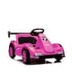 preview thumbnail 35 of 39, Kids Electric Ride-On Car with Safety Belt, LED Lights & Multi-Function Music Board - 12V Battery Powered Pink