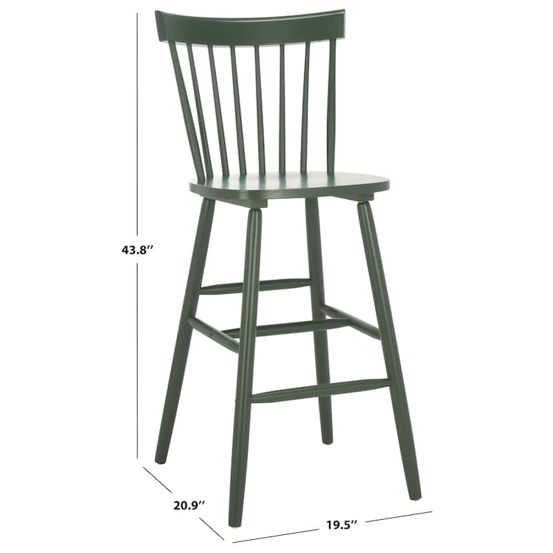 SAFAVIEH Belva 30-inch Spindle Farmhouse Bar Stool (Set of 2) - 20" W x 21" D x 44" H - 20"W x 21"D x 44"H