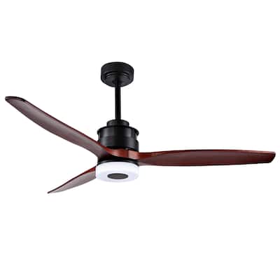 SAFAVIEH Lighting Jemper Coffee 3-speed LED Ceiling Fan with Remote - 52" W x 52" L x 15"-20" H