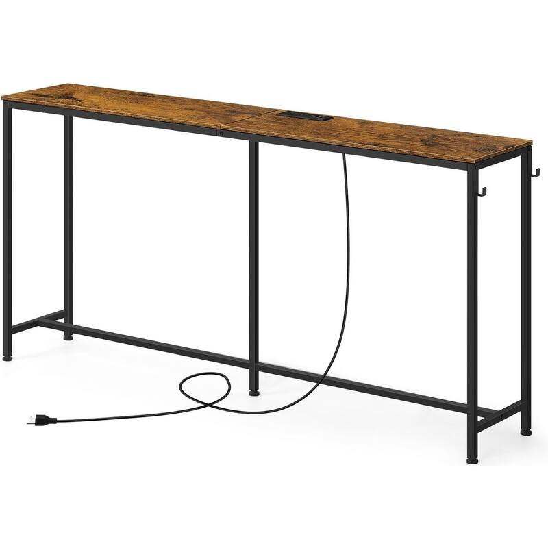 63 inch Console Table with Charging Station