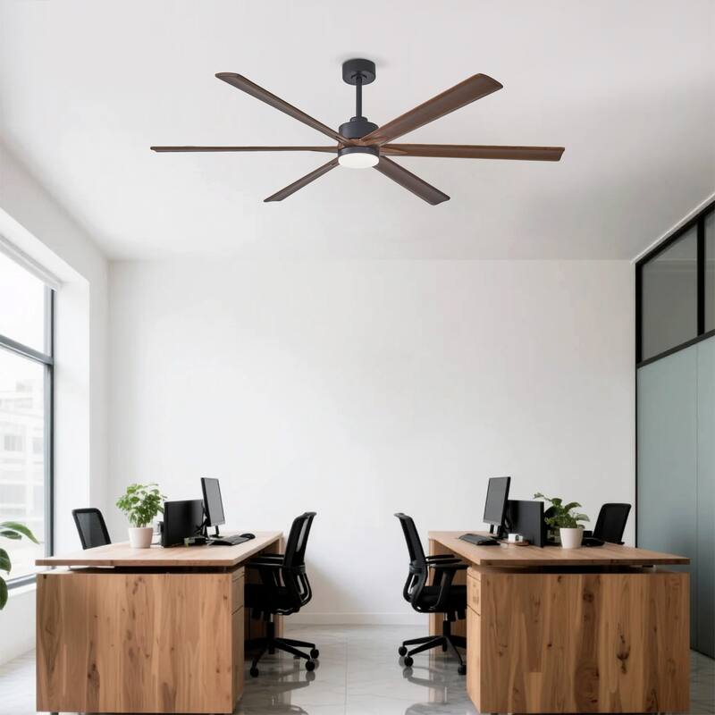 70" Ceiling Fan with Lights Quiet DC Motor Ceiling Fans 6 Speed Levels,6 PCS Plywood Blades, Reversible Ceiling Fan