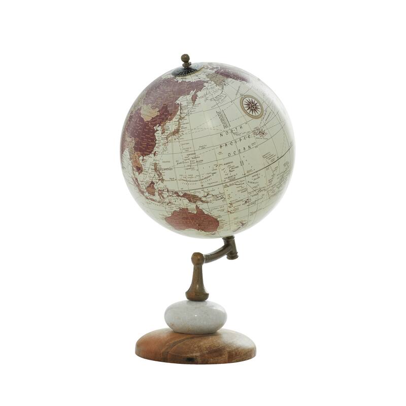 Cream Mango Wood Globe