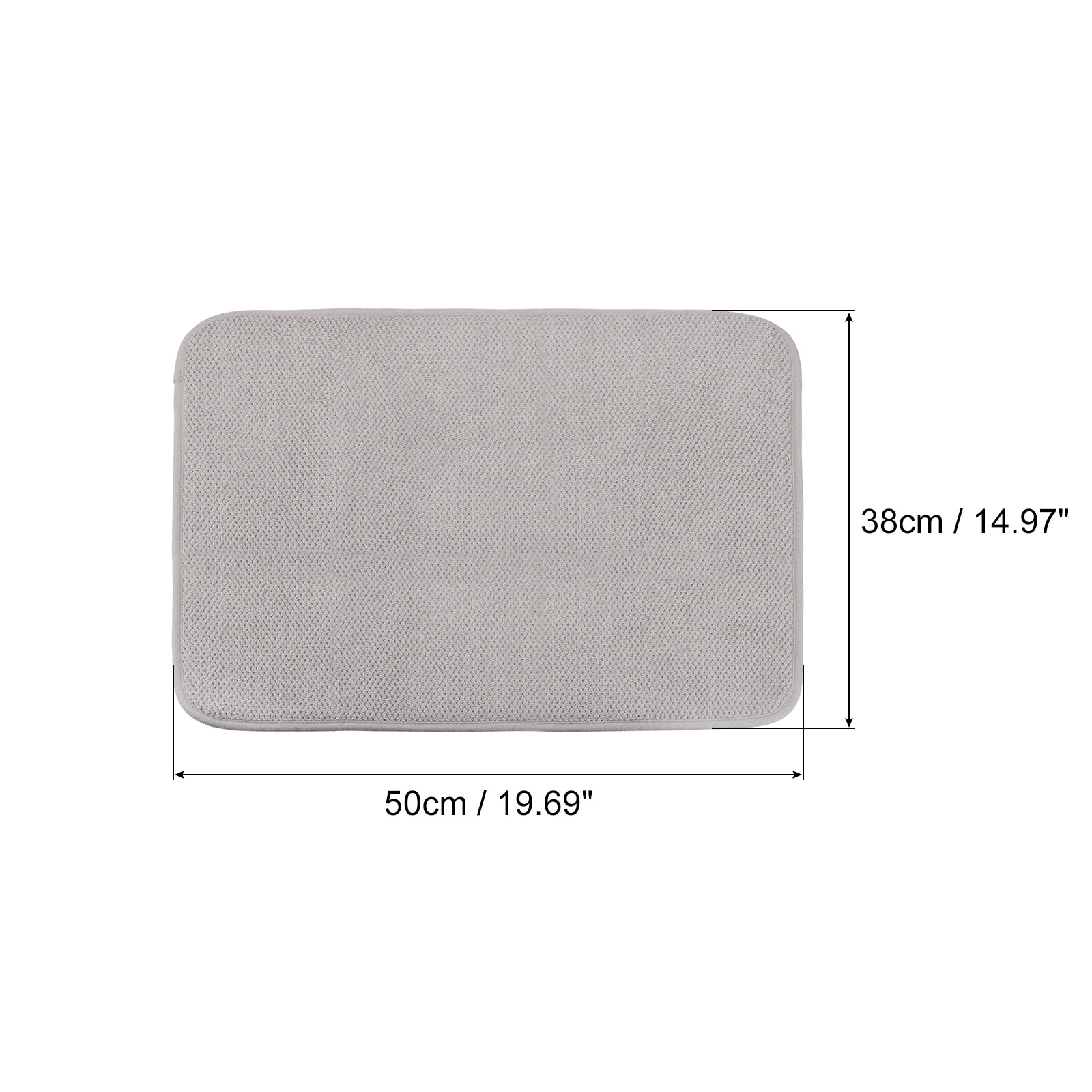 Microfiber Gray Dish Drying Mat, Heat Insulated Pad, Super