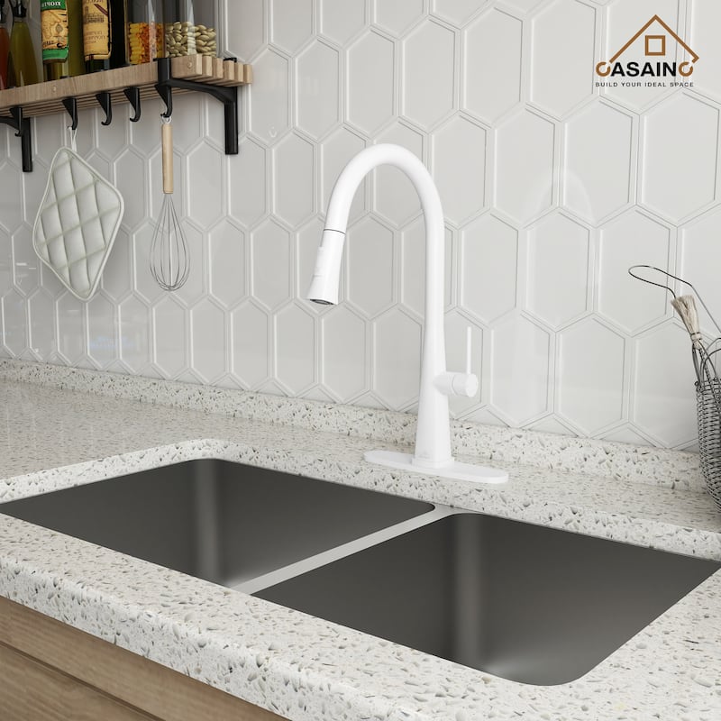 Single Handle Pull-Down Sprayer Kitchen Faucet