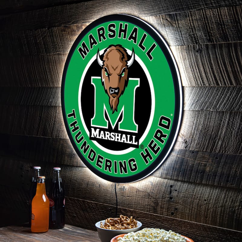 Marshall University LED Lighted Sign - Clear