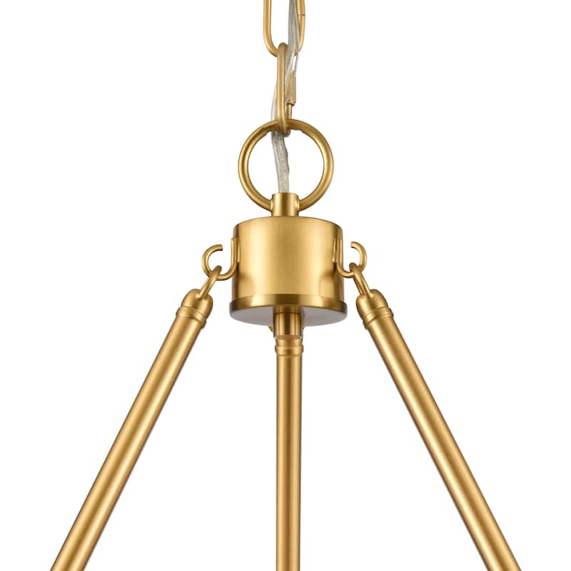 Elk Home Abaca Brushed Gold Finish 3 Light Chandelier