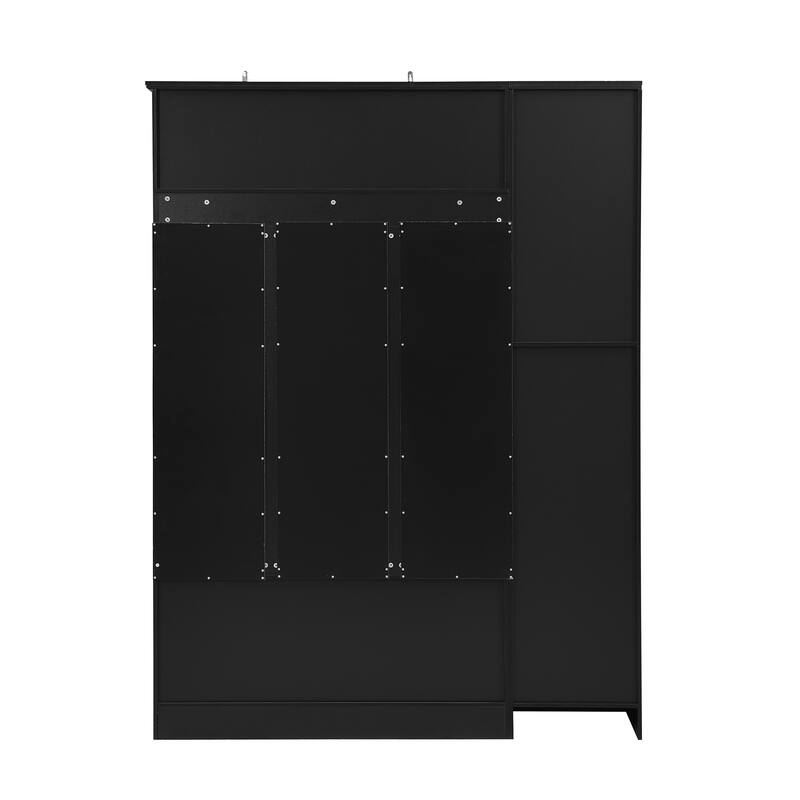 79 Inch Modern Hall Tree with 6 Cabinets Bench and Adjustable Shelf
