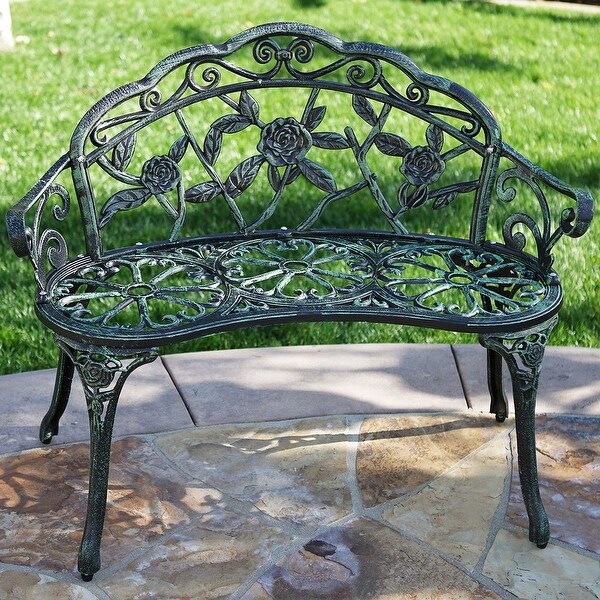 Shop Green Love Seat Cast Iron Antique Designed Outdoor 
