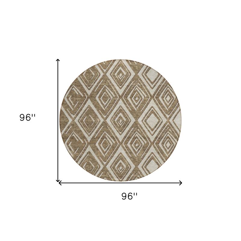 HomeRoots Geometric Transitional Rectangle Outdoor Rug