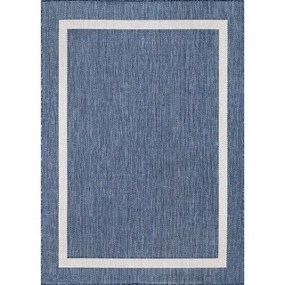 Beverly Rug Modern Bordered Indoor Outdoor Rug, Outside Carpet for ...