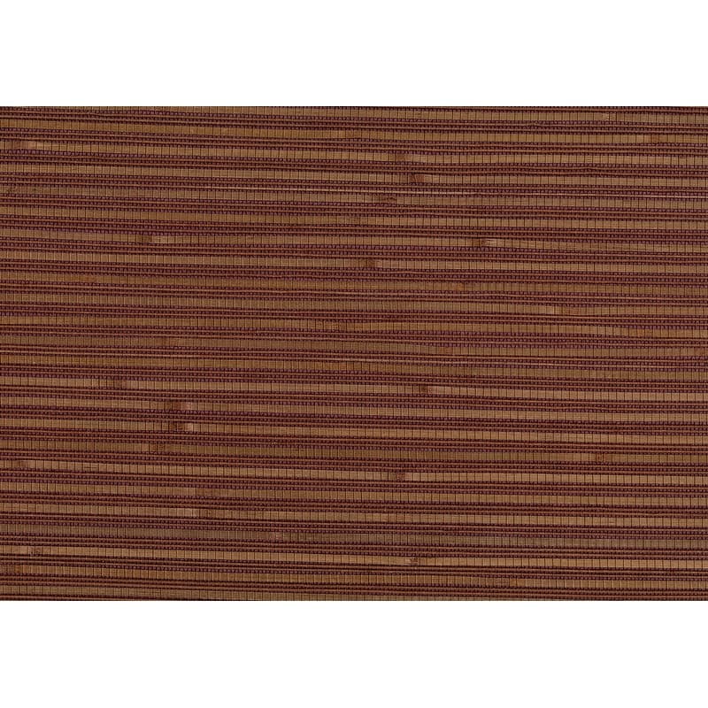 Kenneth James Shou Burgundy Grasscloth Wallpaper