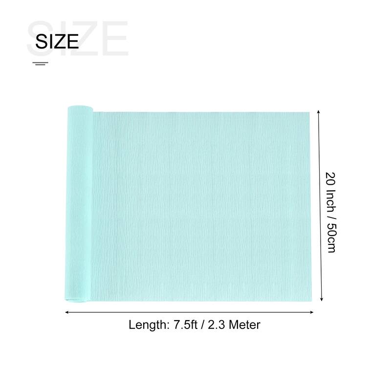 Crepe Paper Roll Crepe Paper Decoration 7.5ft Long 20 Inch Wide - Light Blue