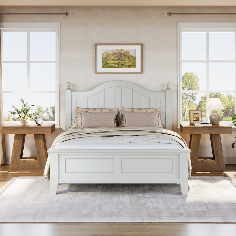 23.62" 2-Tier Modern Nightstand with Trapezoid Base