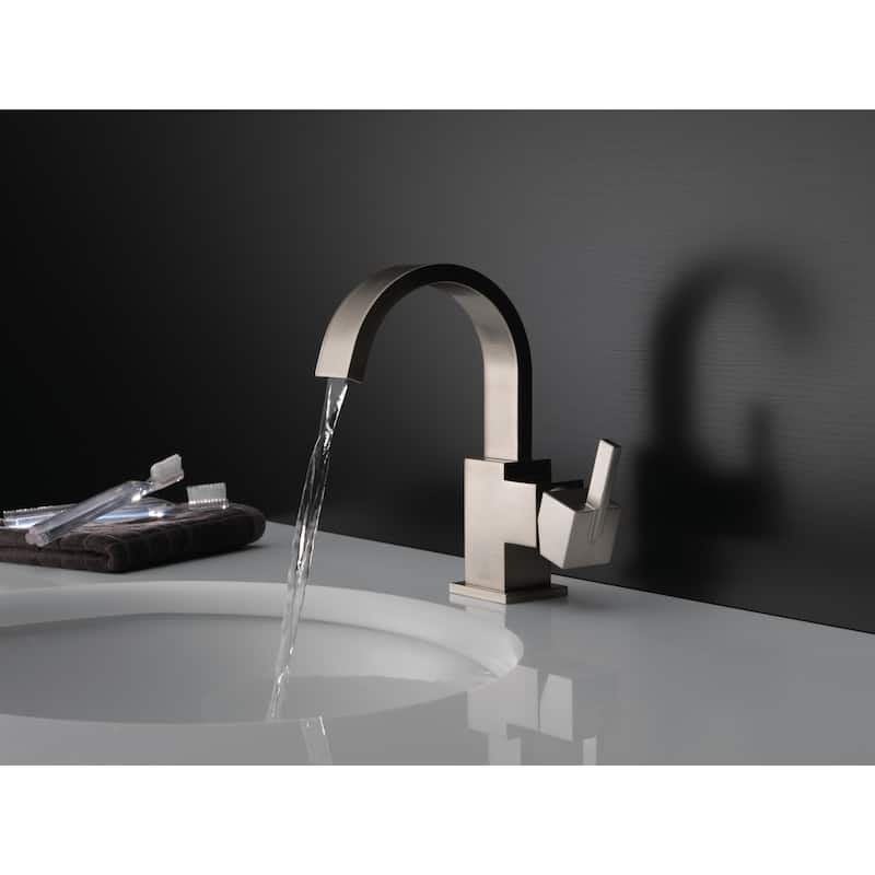 Delta Vero Single Hole Bathroom Faucet with Pop-Up Drain Assembly -