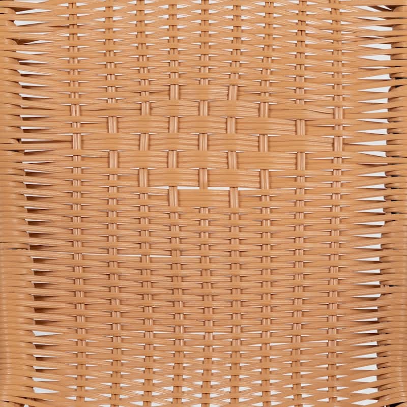 Indoor/Outdoor Stacking Rattan Restaurant Patio Chairs (Set of 4)