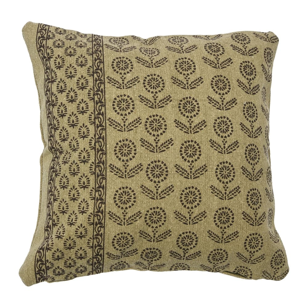 Square Floral Fields Pillow Cover