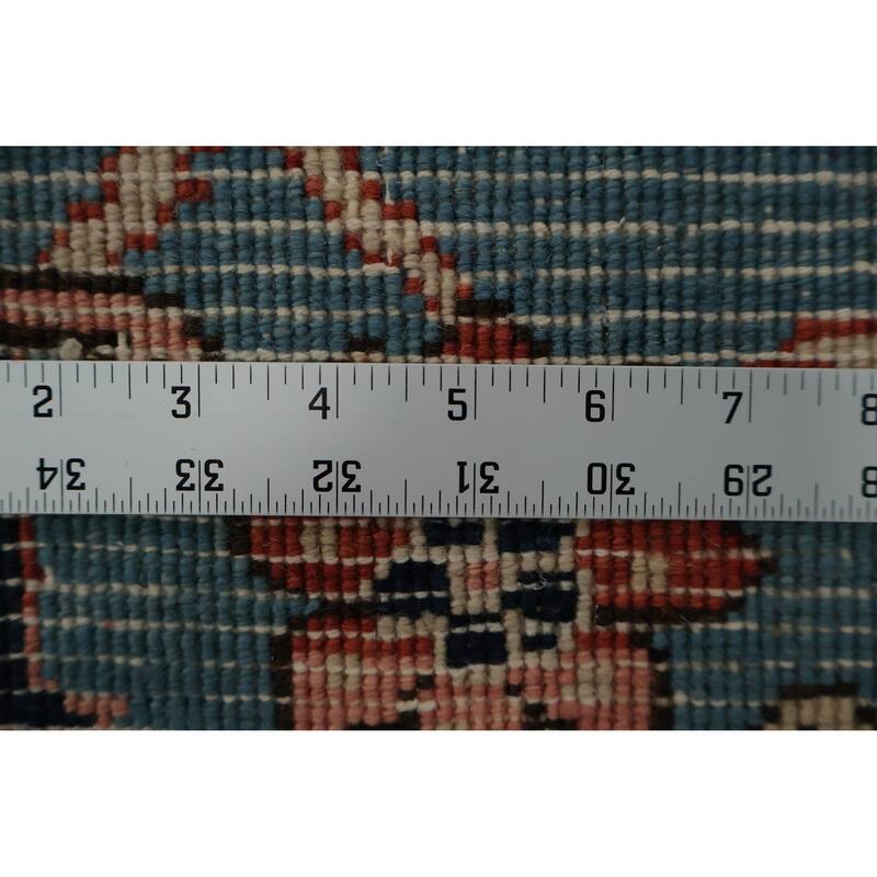 Hand Knotted Oriental 100% Wool Carpet Traditional Floral Beige & Ivories Heriz Area Rug - 8' 1'' X 6' 3''