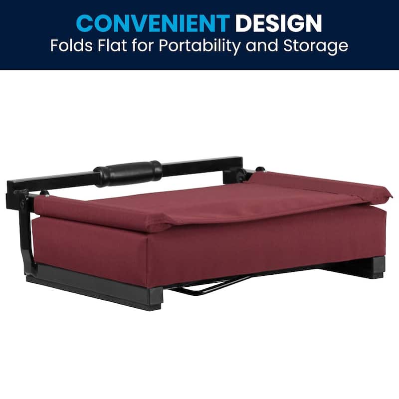 Ultra-Padded Stadium Chair - 18"W x 14"D x 18"H - 18"W x 14"D x 18"H