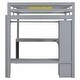 preview thumbnail 7 of 24, Wood Loft Bed Frame with Storage Shelves,1 Cabinet and 2 Drawers,Full Size