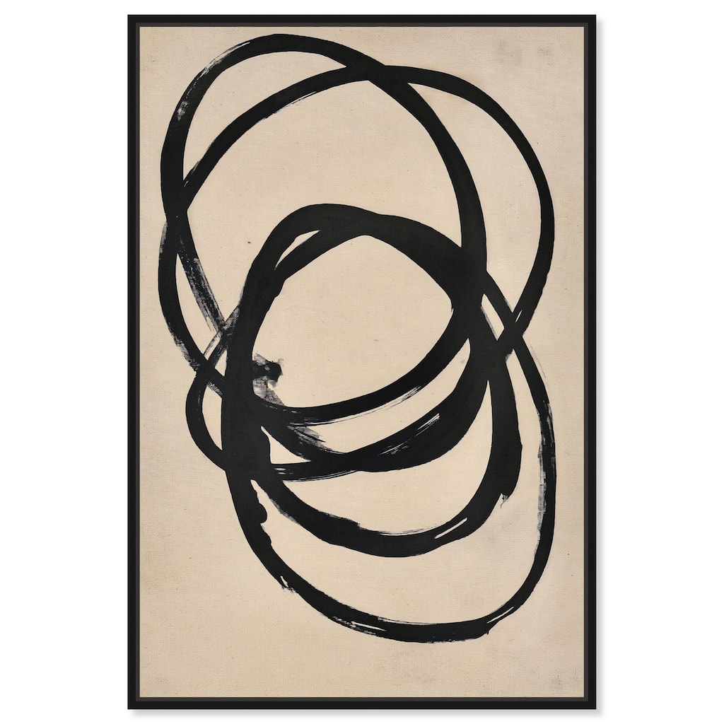 Beige Black II Canvas by Art Remedy