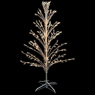 4' Pre-Lit Cascade Twig Tree Outdoor Christmas Decoration Clear Lights