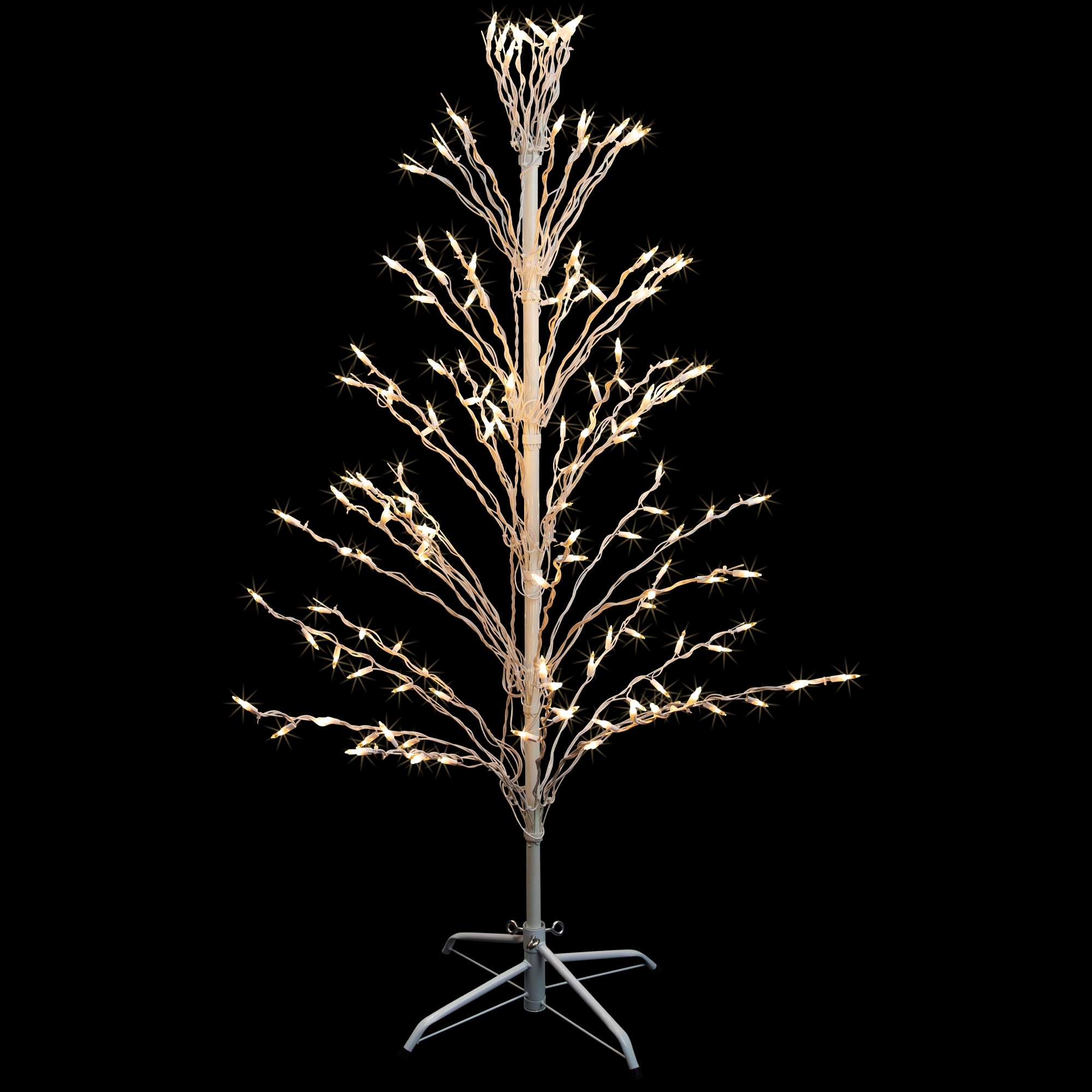 4' Pre-Lit Cascade Twig Tree Outdoor Christmas Decoration Clear Lights