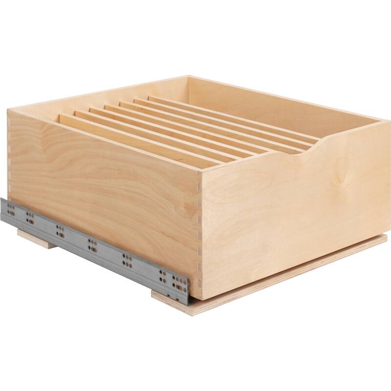 Hardware Resources ROCWS21 21" Wood Kitchen Cabinet Rollout Single - White Birch