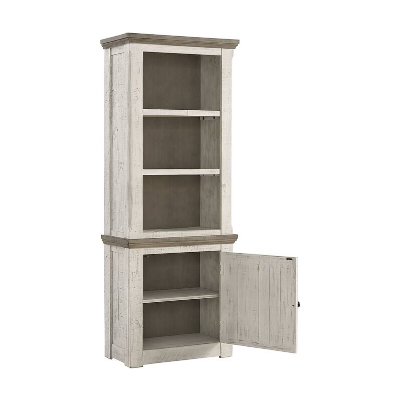 Havalance Right Pier Cabinet, White/Brown - 7'9" x 9'9"