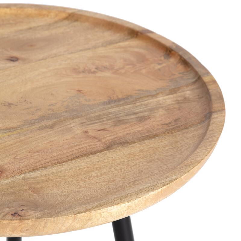 MH London Chervey Natural Mango Wood Living Room End Table