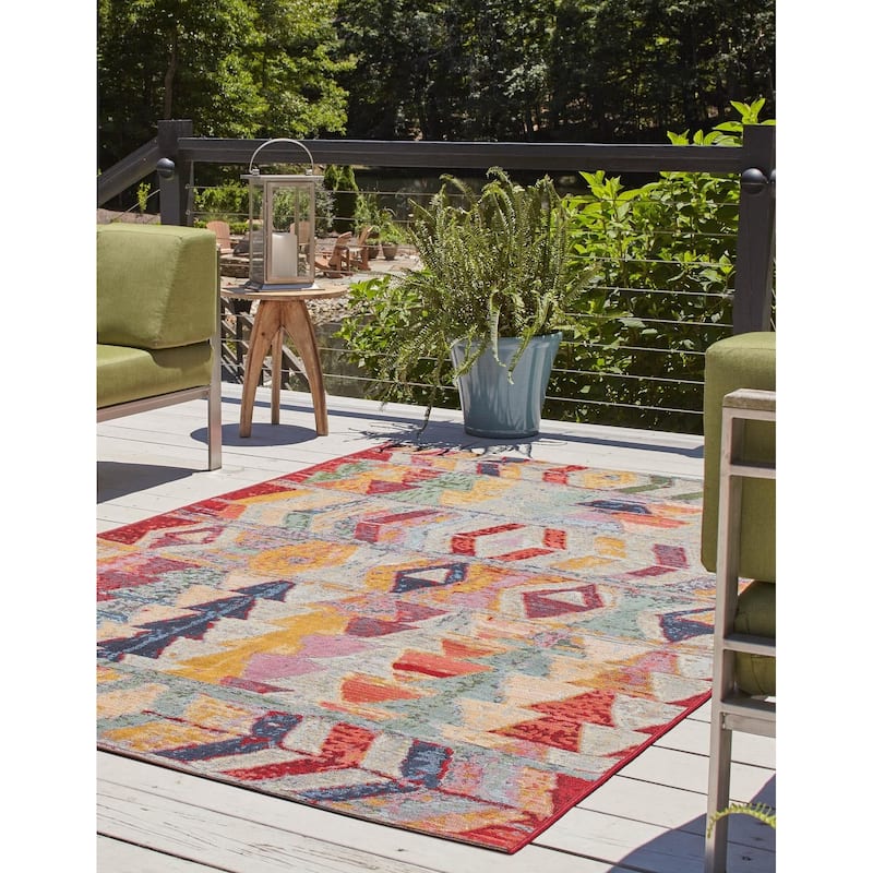 Outdoor Ucul Collection Area Rug - Multi - 10'x14'1"