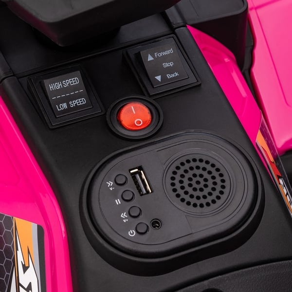 slide 2 of 11, Electric Four Wheeler Kids Ride on Car - Pink Pink